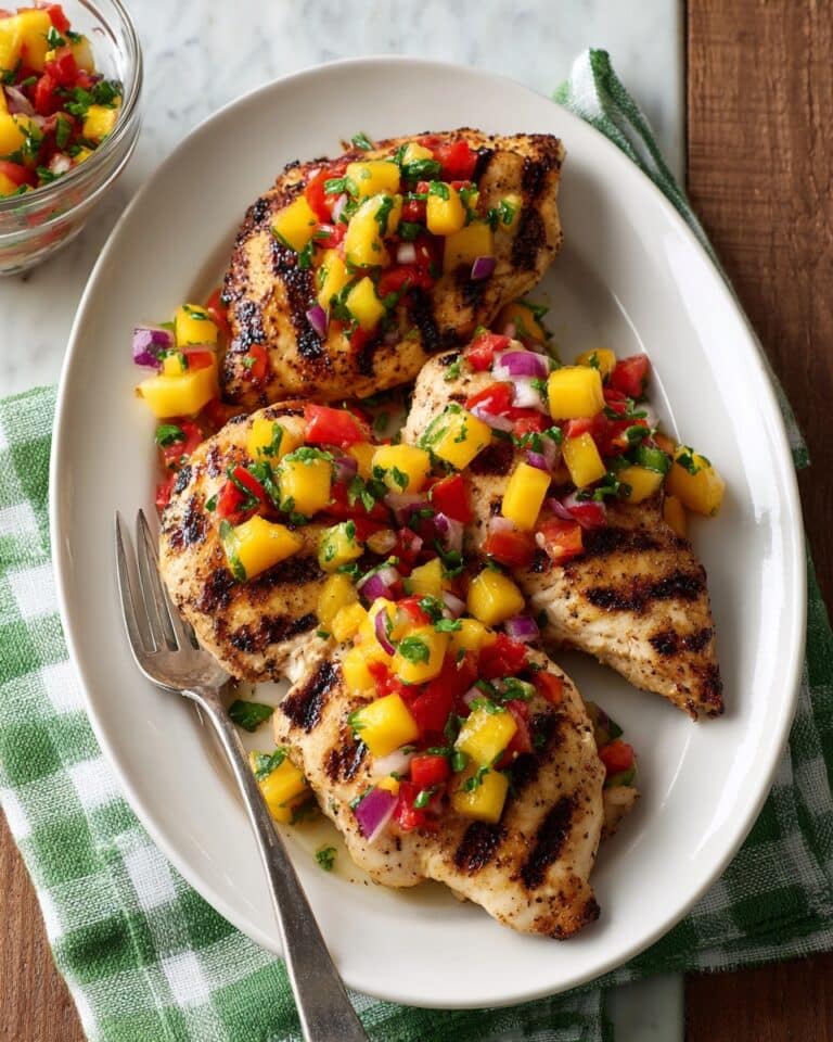 Caribbean Jerk Teriyaki Chicken with Mango Topping Recipe