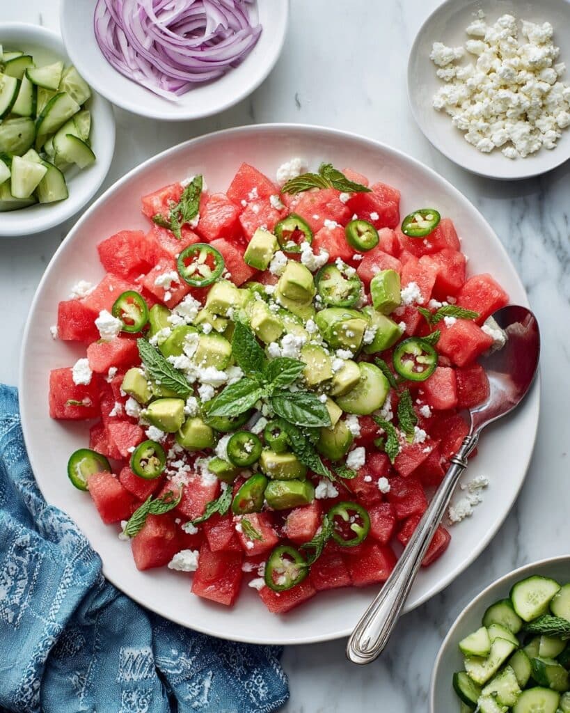 Watermelon Salad with Feta & Mint Recipe