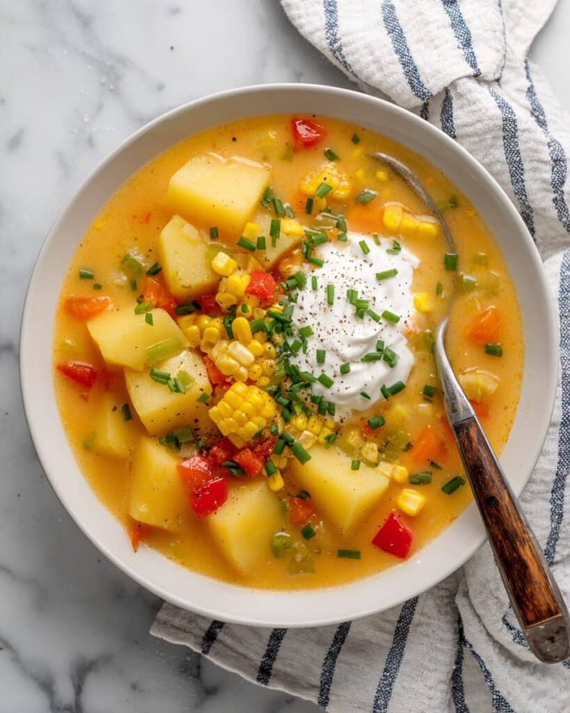 Creamy Vegan Corn Chowder with Old Bay and Cashews Recipe