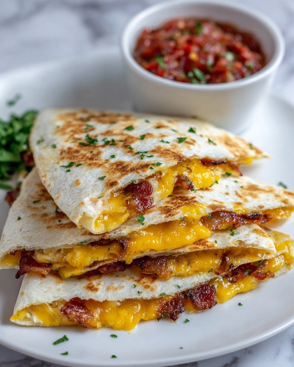 Breakfast Quesadillas with Bacon, Eggs, and Pepper Jack Cheese Recipe