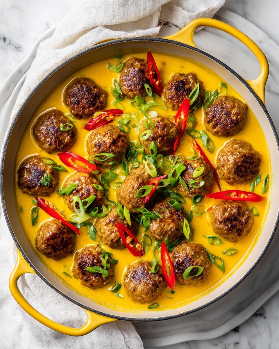 Jerk Meatballs in Coconut Curry Sauce Recipe