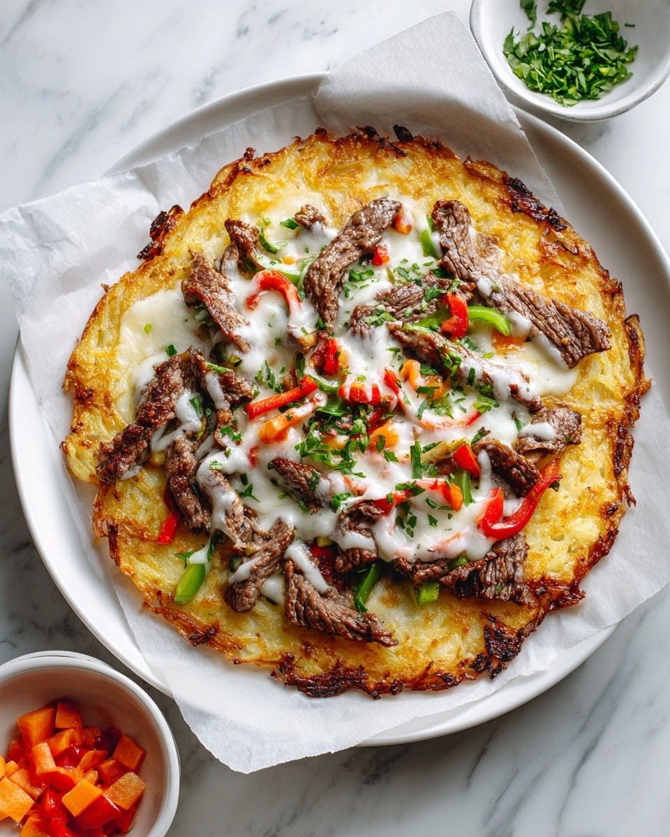 Philly Cheesesteak Loaded Fries Recipe