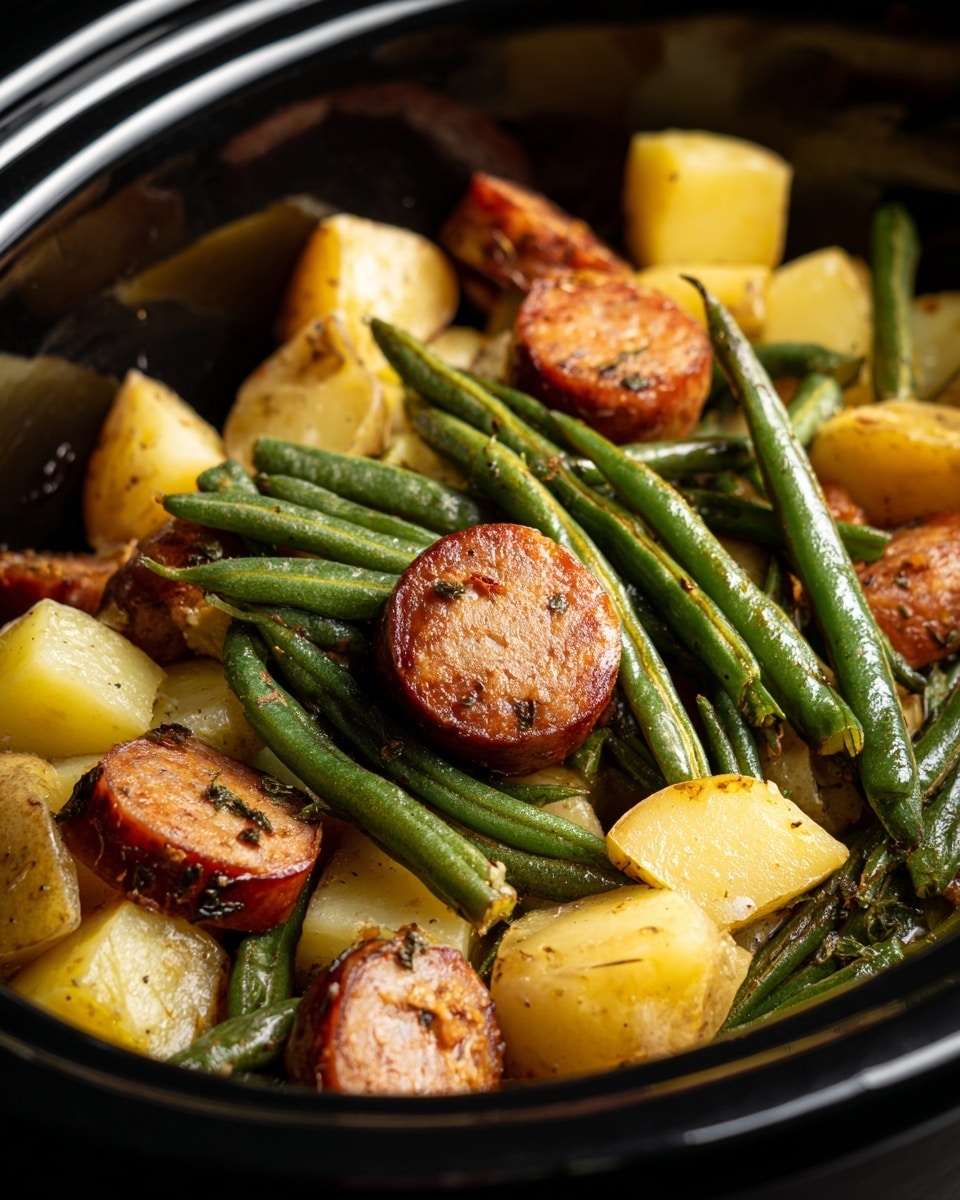Crockpot Kielbasa and Green Beans Recipe